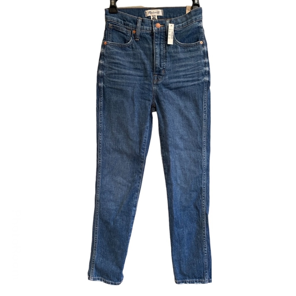 NWT. Madewell High Rise Stovepipe Light Distressed Jeans. Size 24
